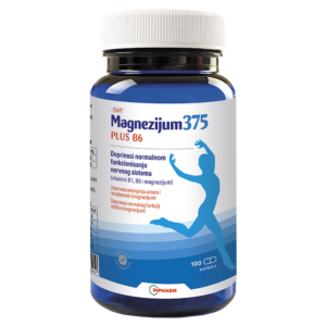 Magnezijum 375 PLUS B6, 100 KAPSULA