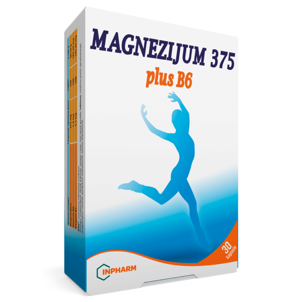 Magnezijum 375 plus B6 30 kapsula