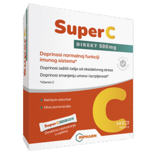 Super C direct 500 mg, vitamin C, 20 kesica