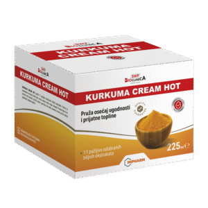 KURKUMA CREAM HOT, Bioclinica, topla krema za hronične bolove u kostima, 225 ML